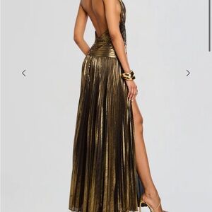 Retrofete Gold Backless Dress - Averie